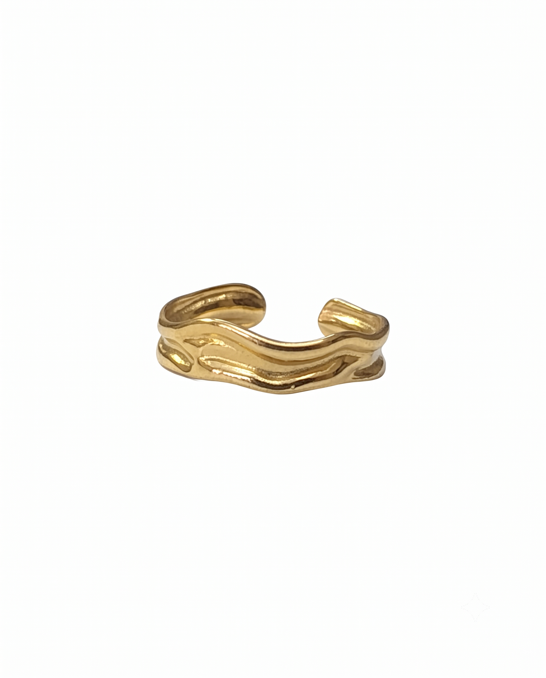 Molten Wave Open Cuff Ring